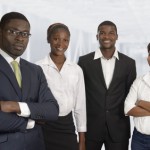 Afrikanisches Business Team, Studio Shot, Kamerun